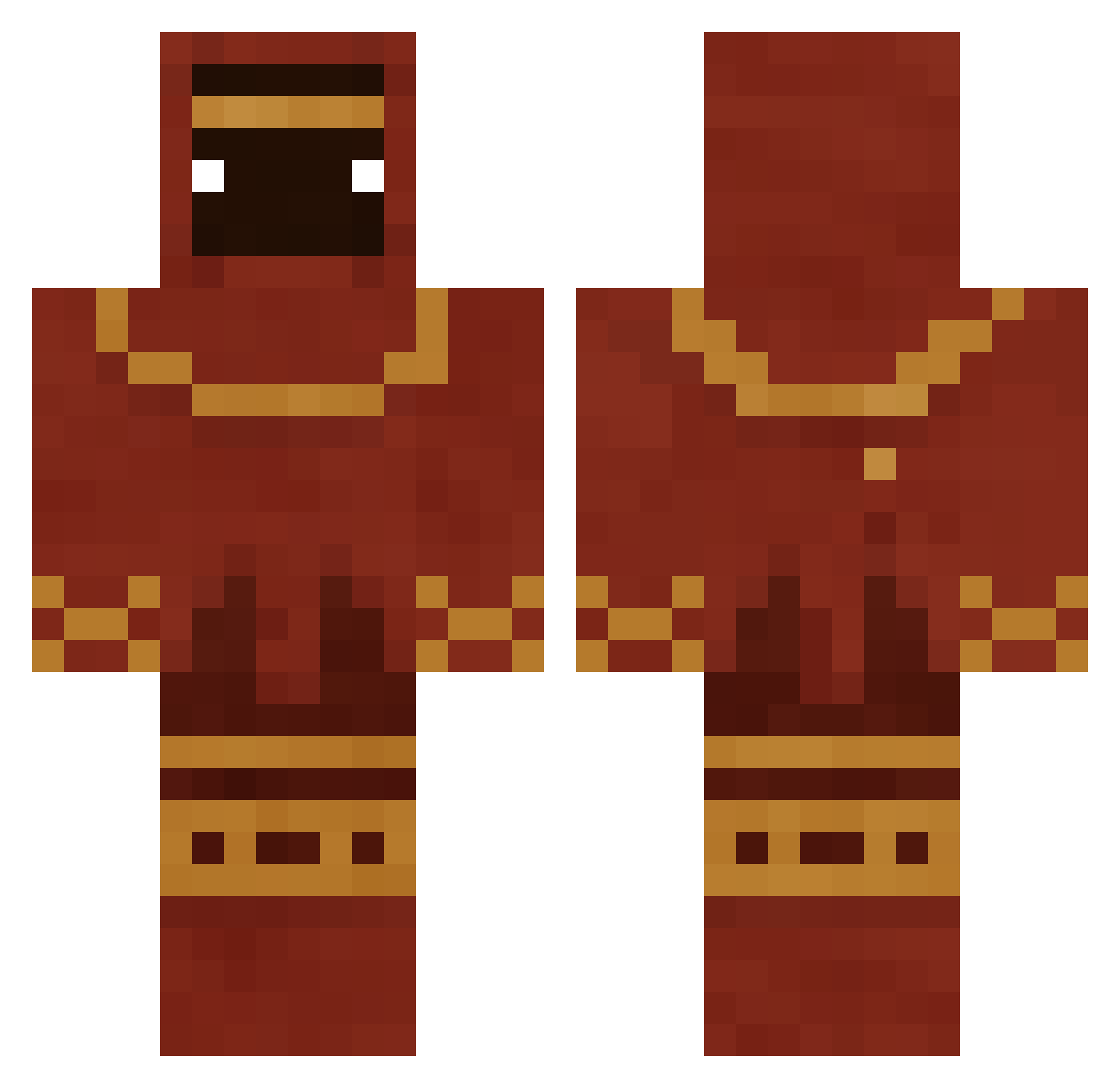 HelpWanted1 Minecraft skin, front and back view