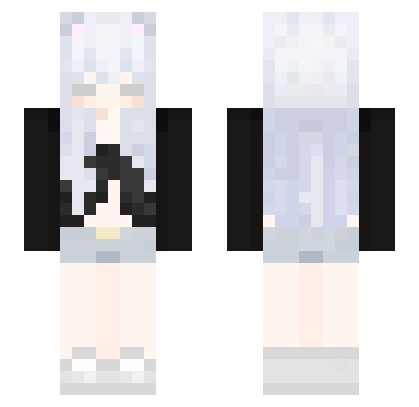 Yuru126 Minecraft skin, front and back view