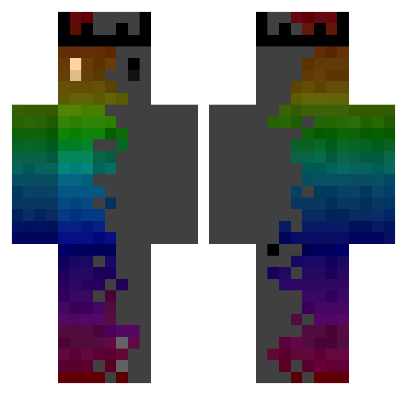 PX_Bol2Lait_ Minecraft skin, front and back view