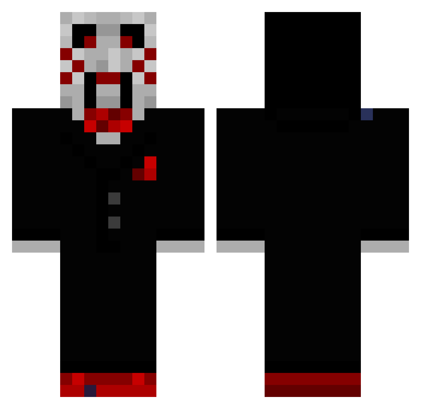 Bill_Jean Minecraft skin, front and back view