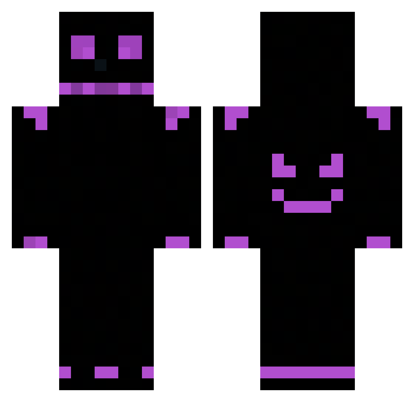 PostPaid Minecraft skin, front and back view