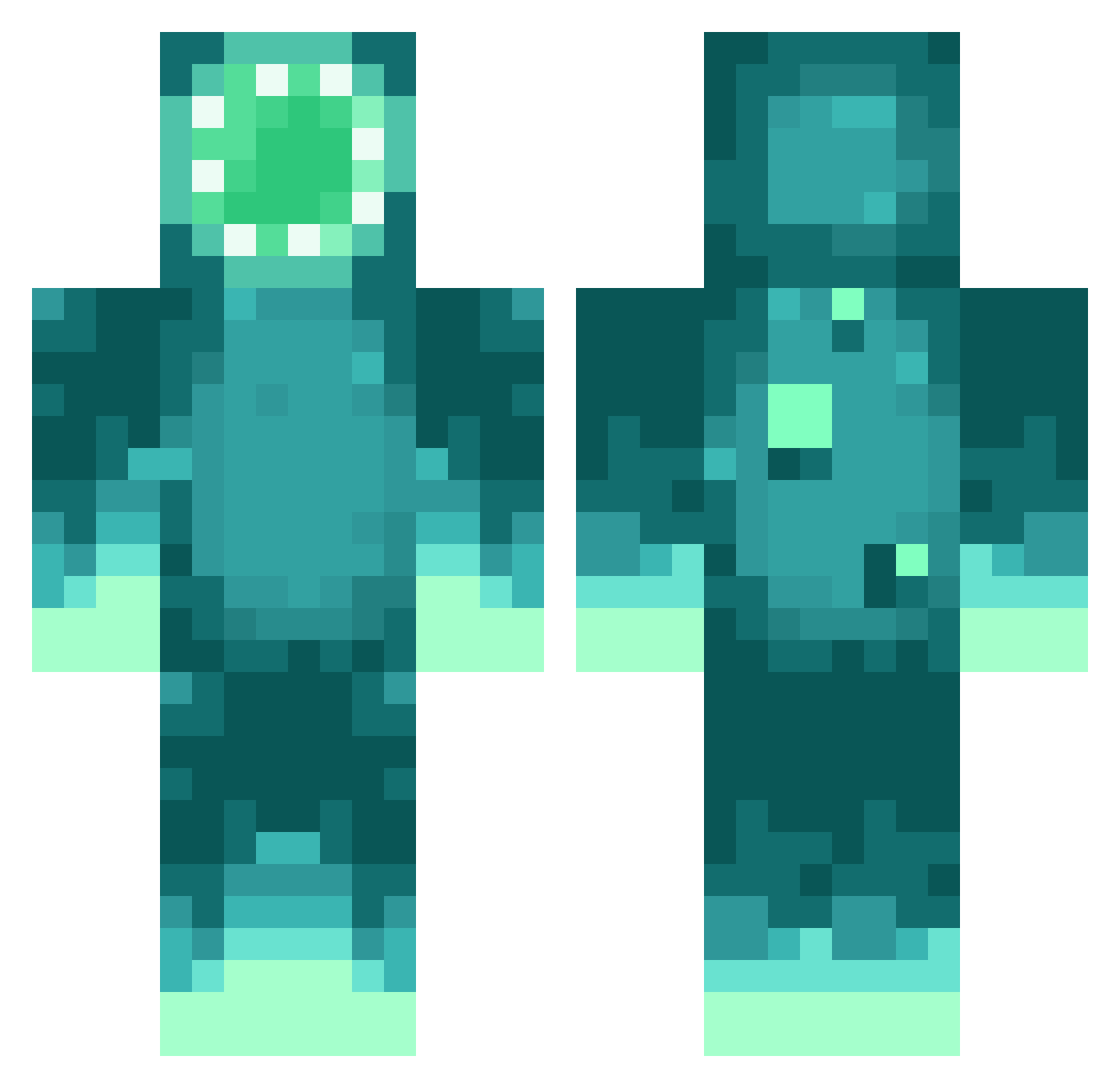 AnxiousMage20 Minecraft skin, front and back view