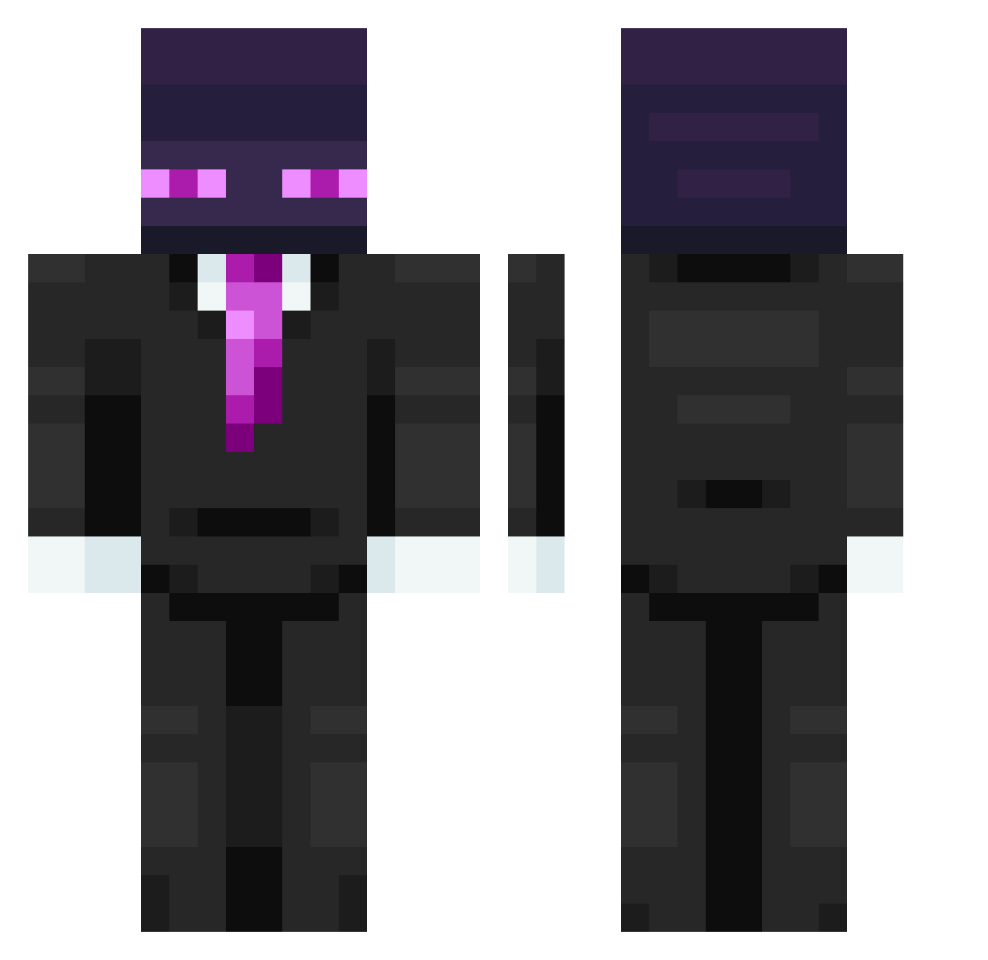 Sierpepep Minecraft skin, front and back view