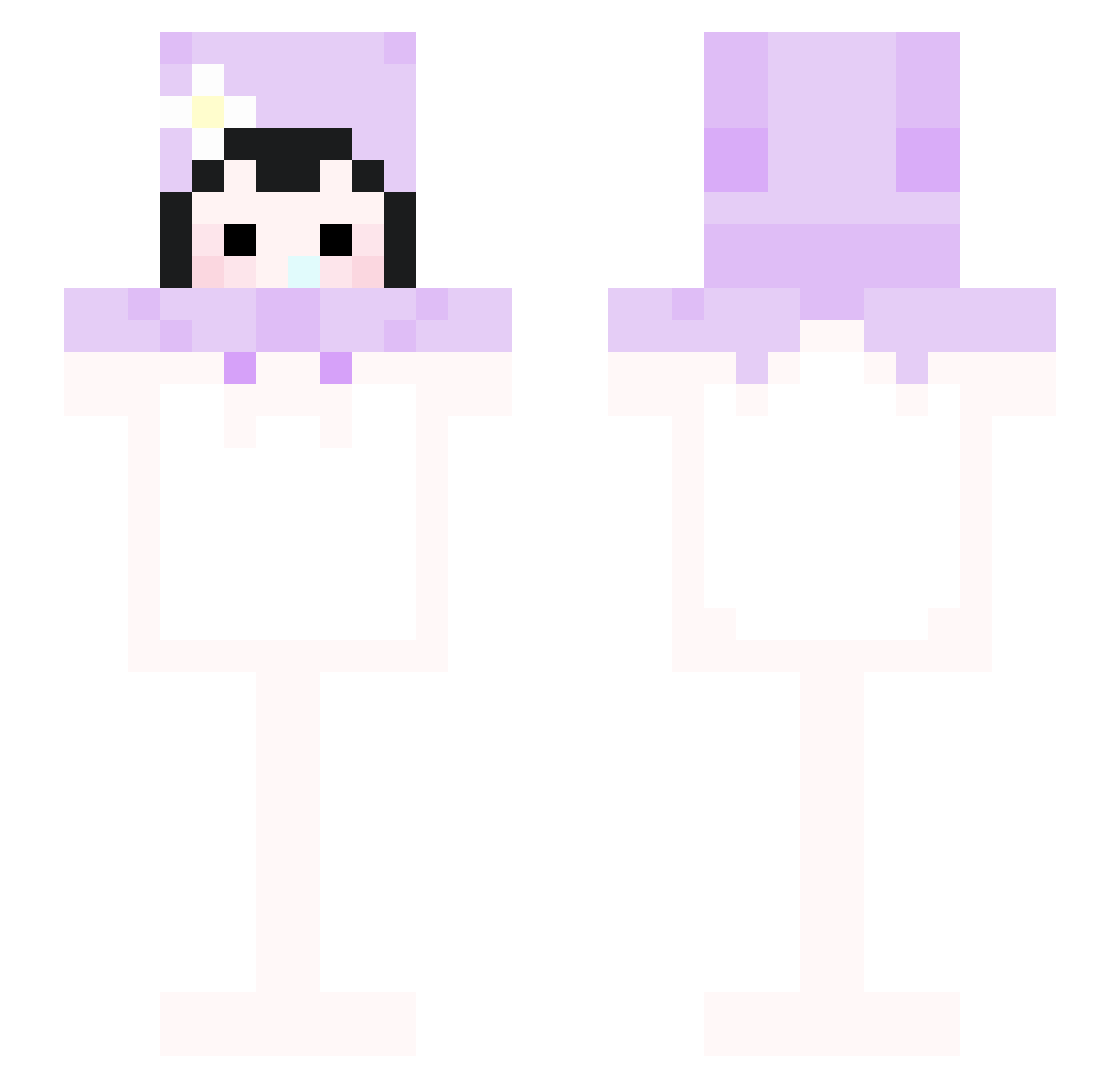 ipoofcorgi Minecraft skin, front and back view