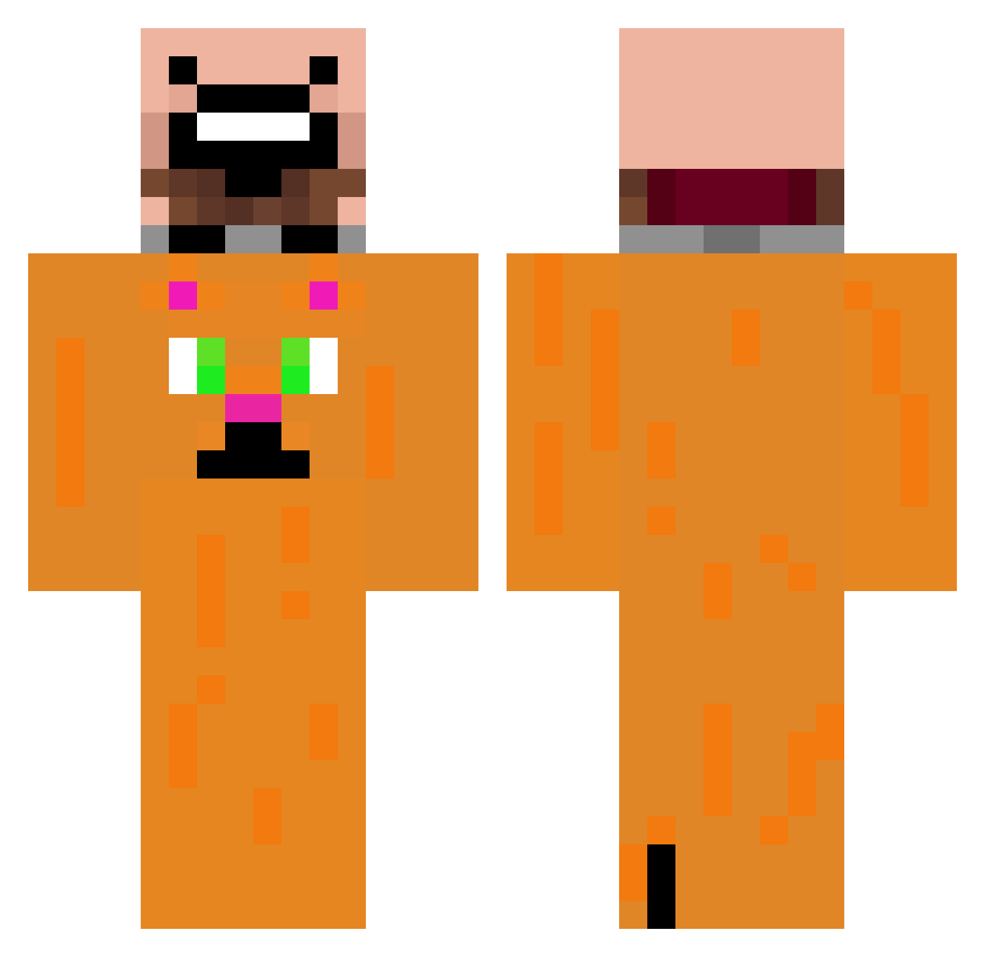 GengarJulian Minecraft skin, front and back view