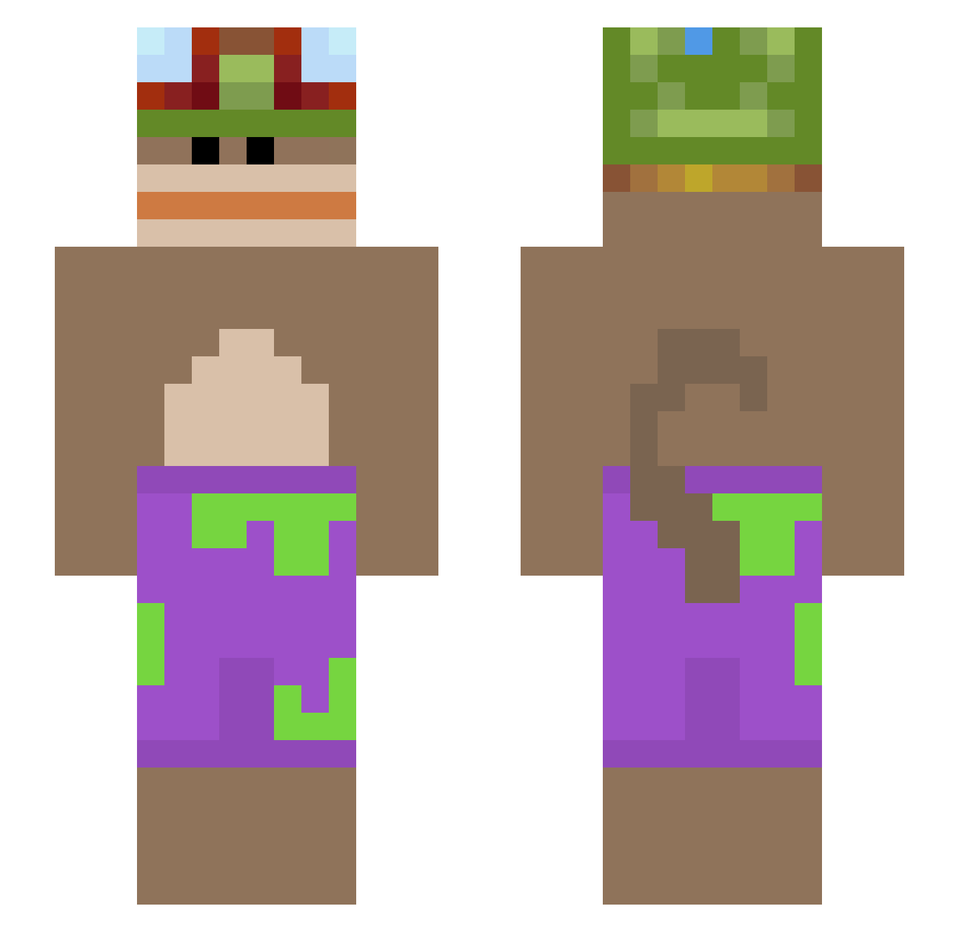 Bbg_Nitro Minecraft skin, front and back view