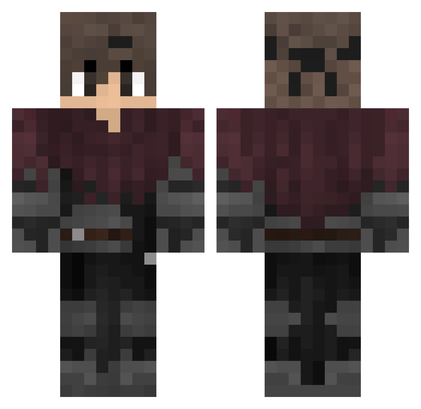 ReflowedMC Minecraft skin, front and back view