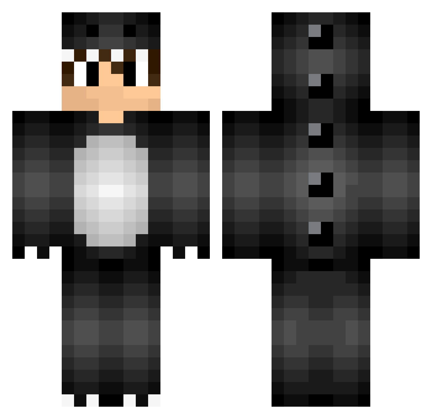 TheGarnetRose Minecraft skin, front and back view