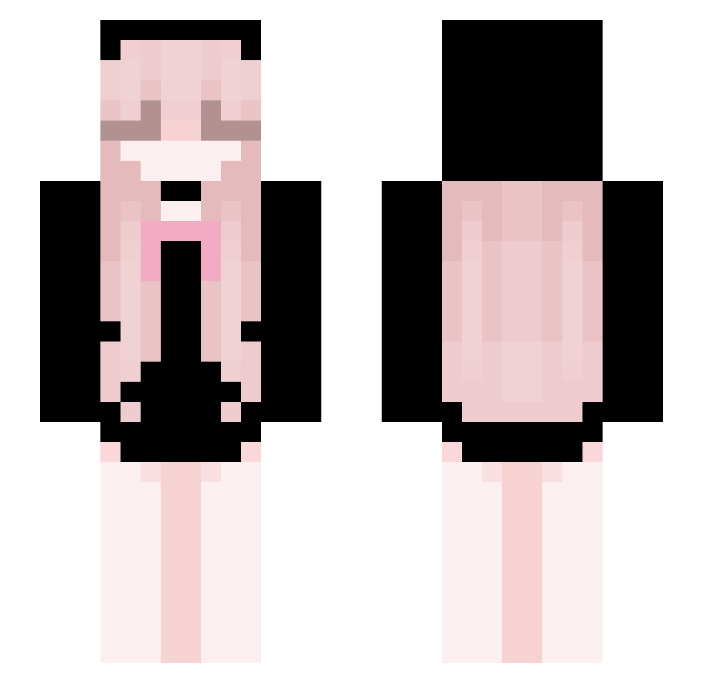 Smile910219 Minecraft skin, front and back view