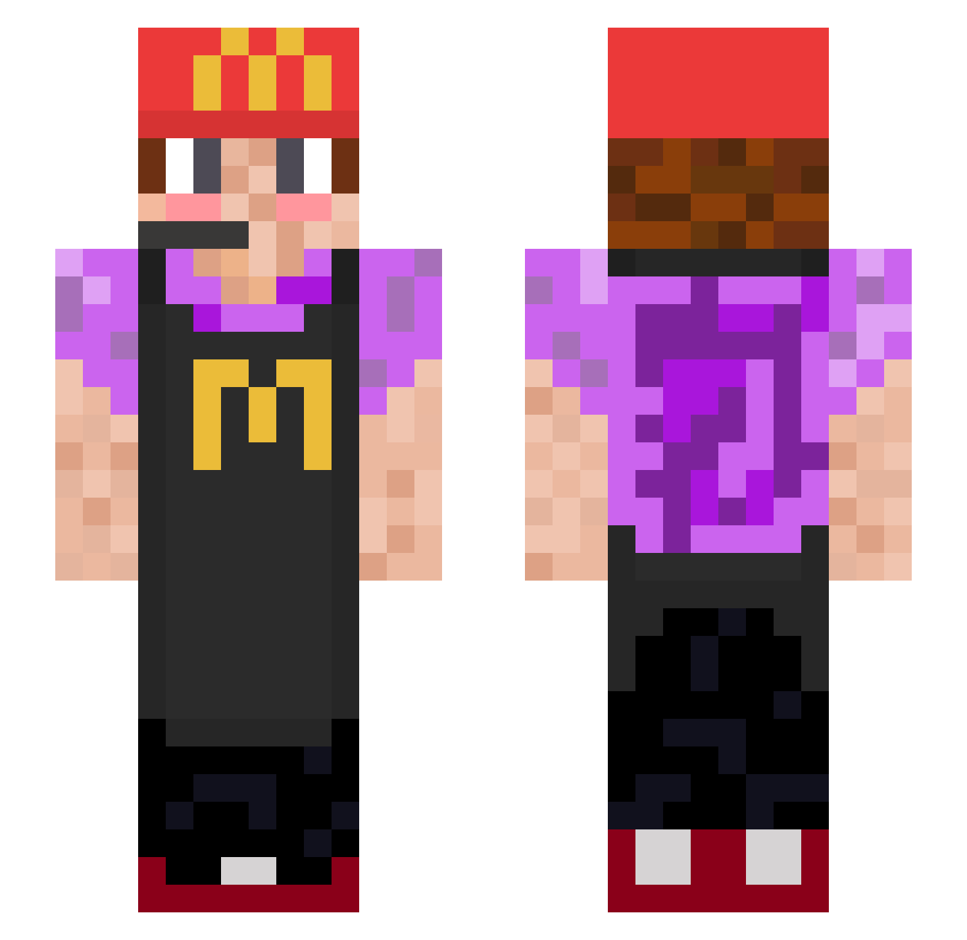 Lazuczi Minecraft skin, front and back view