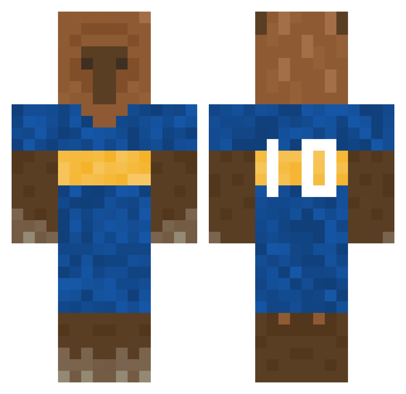 JoseDaniel10 Minecraft skin, front and back view