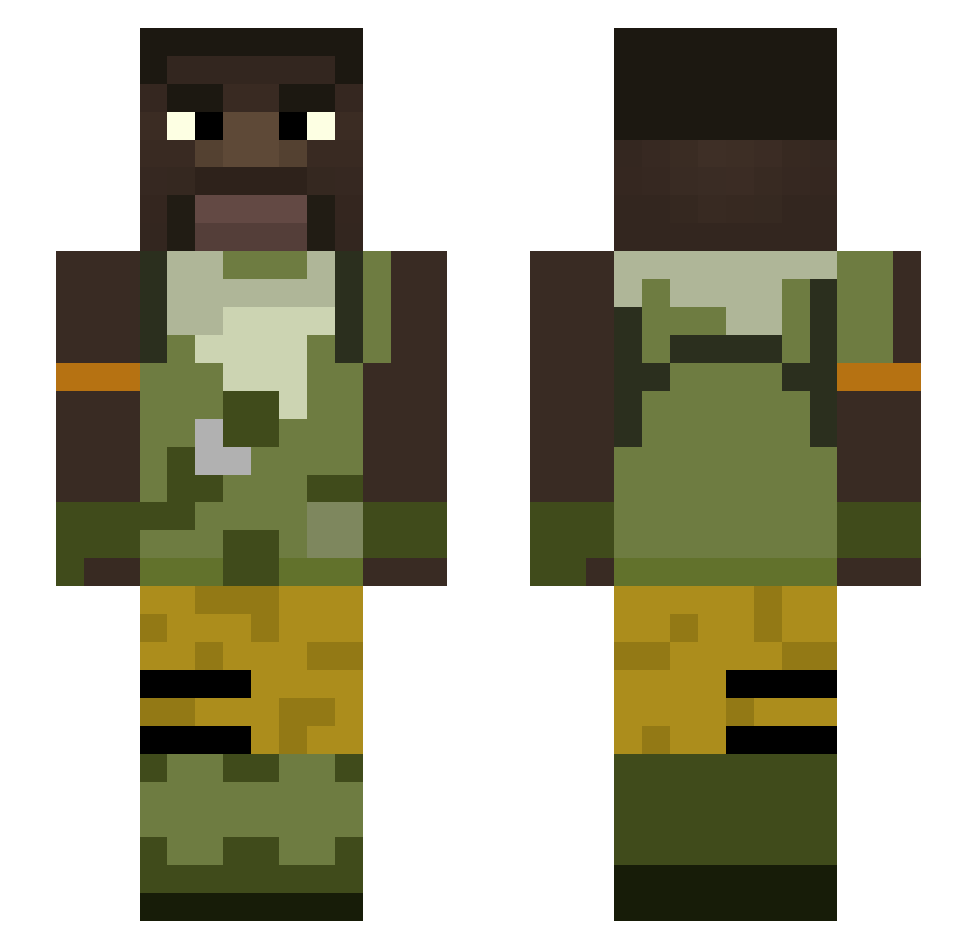 King_YKWIS Minecraft skin, front and back view
