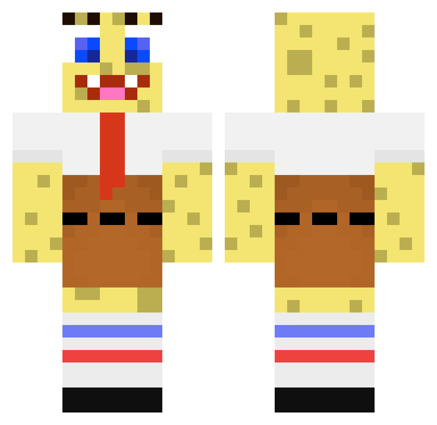 Bikoniko Minecraft skin, front and back view