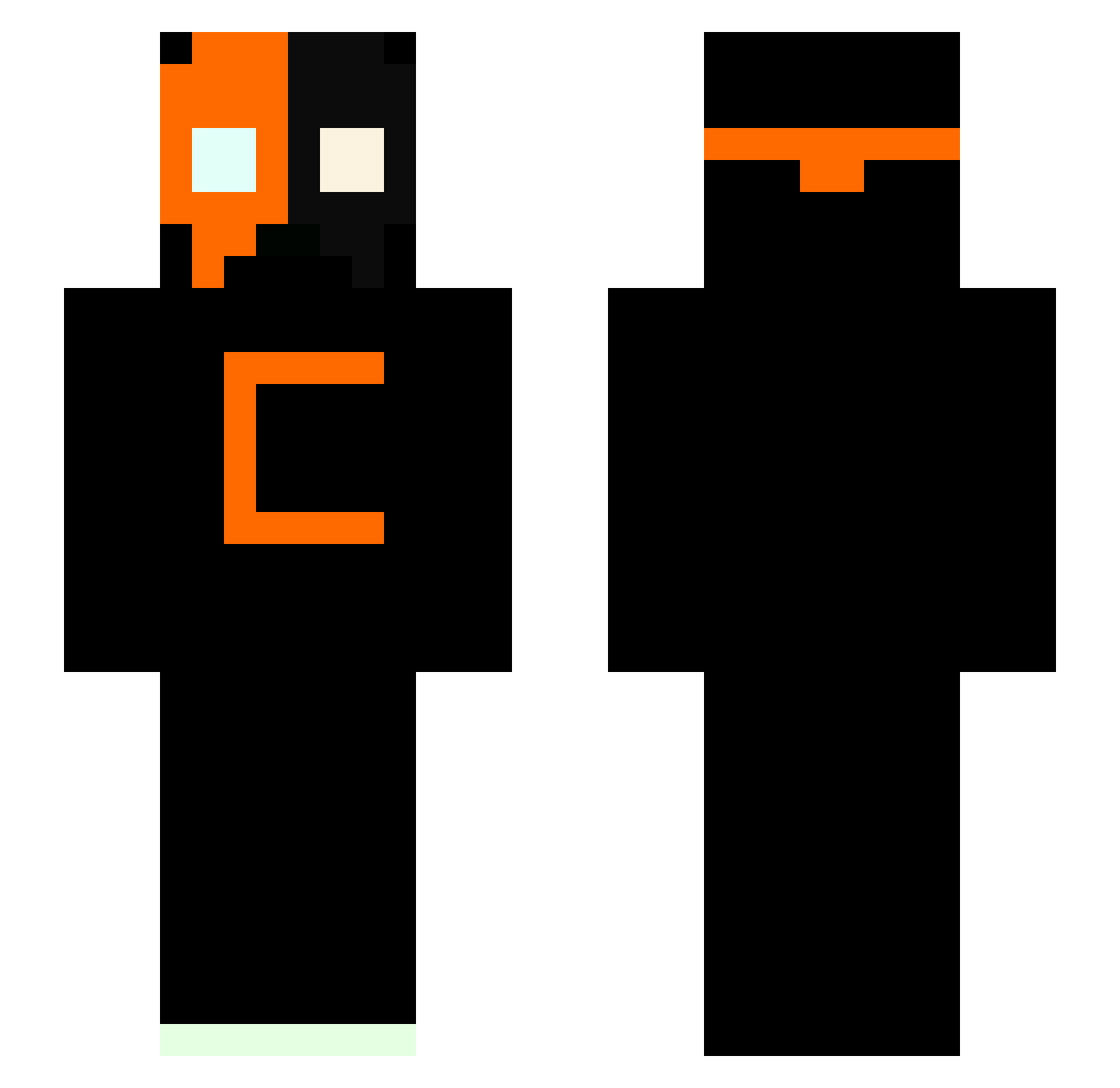 hulc22 Minecraft skin, front and back view