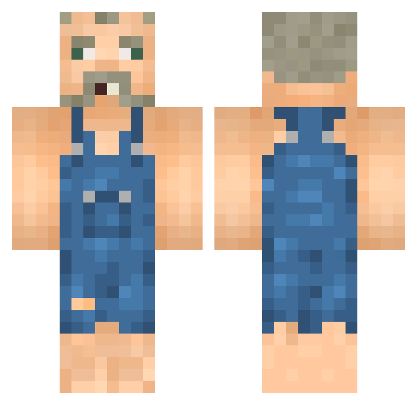 Torcho_ Minecraft skin, front and back view