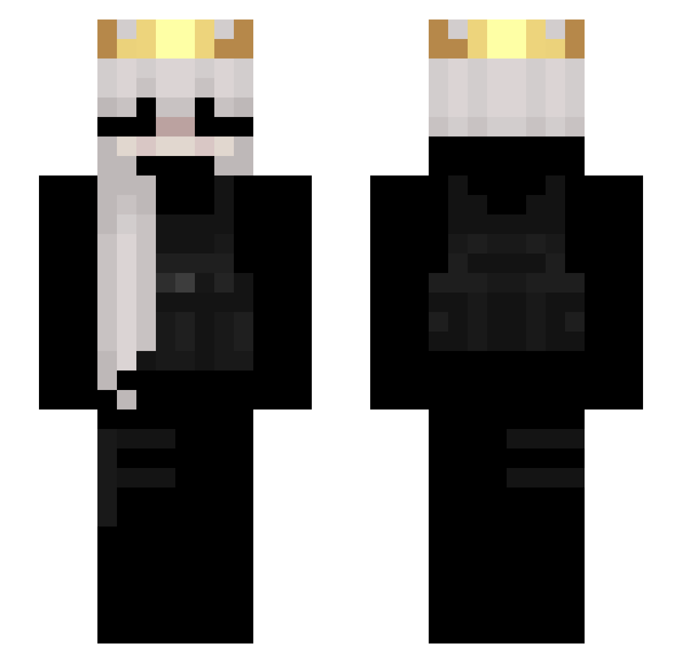 Rxnja_ Minecraft skin, front and back view