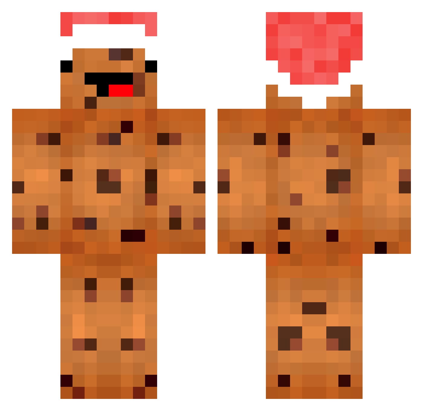 Hehepepsik Minecraft skin, front and back view