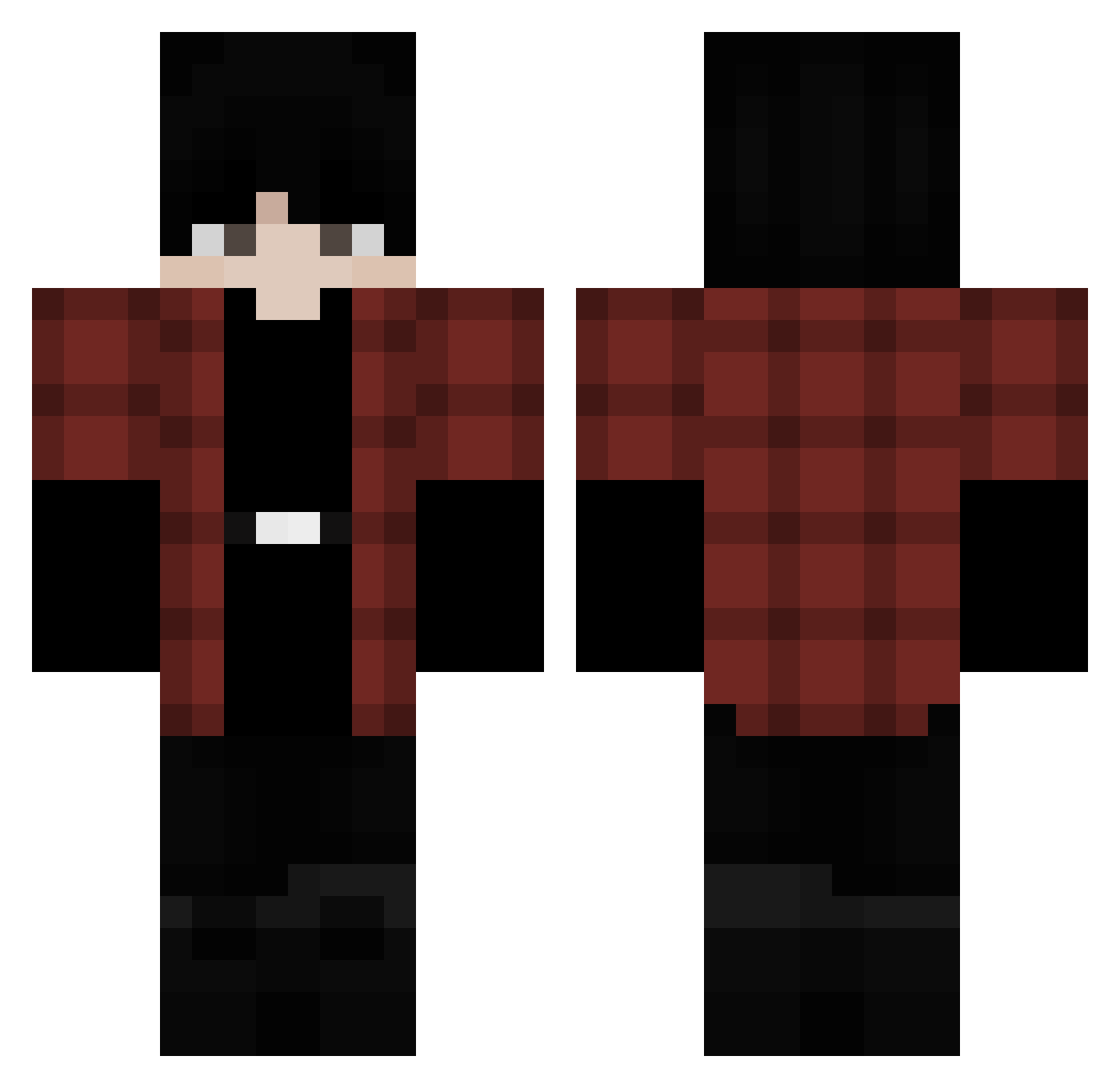 PrinceGhoulYT_ Minecraft skin, front and back view