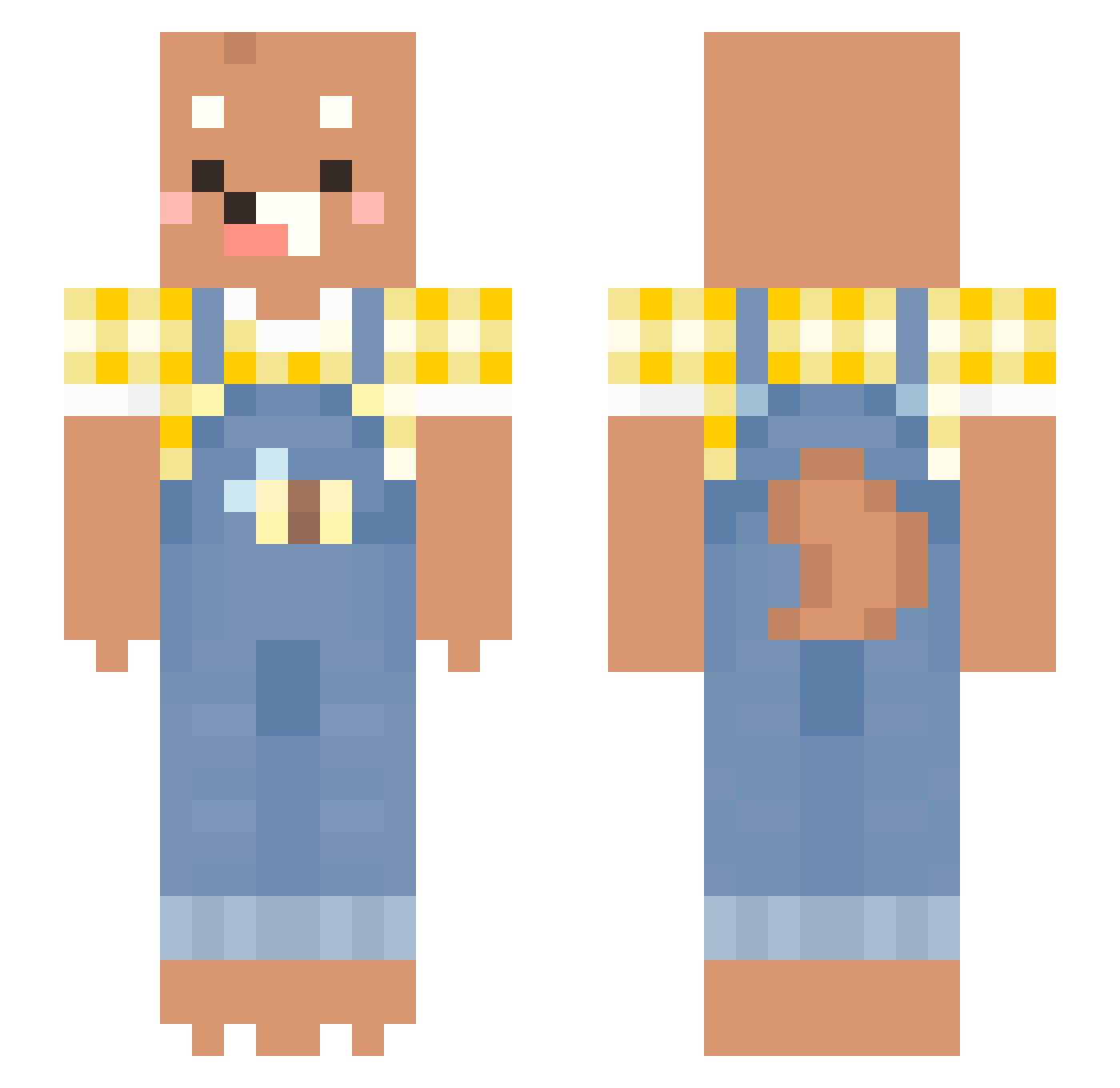 1Dunga1 Minecraft skin, front and back view