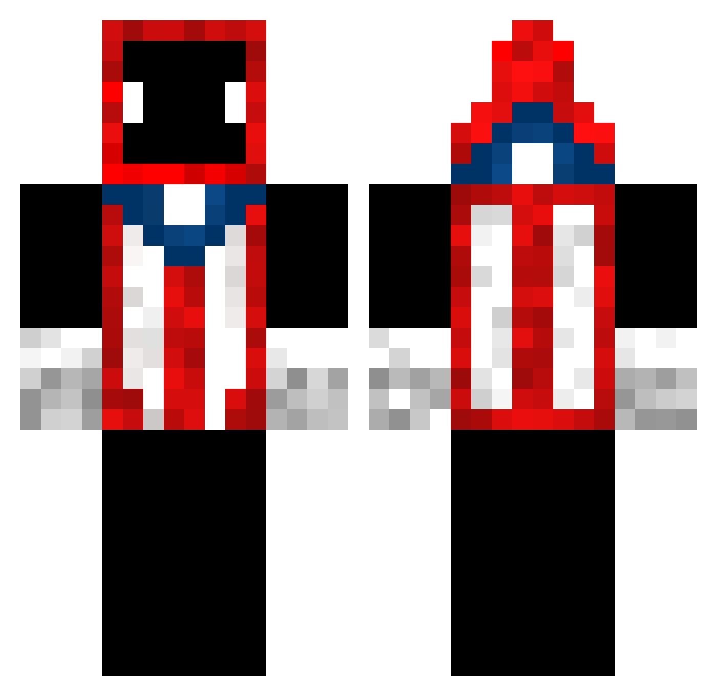 TVXD3611 Minecraft skin, front and back view