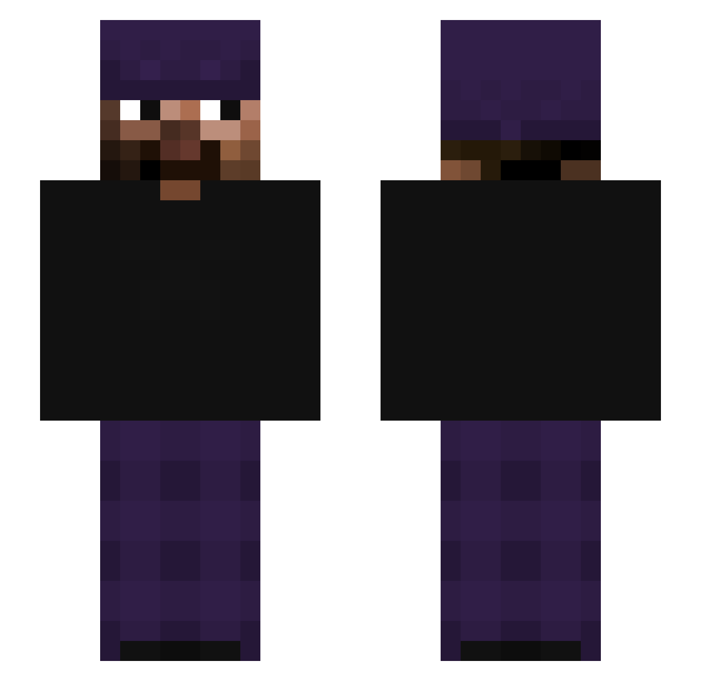 YoungYapz Minecraft skin, front and back view