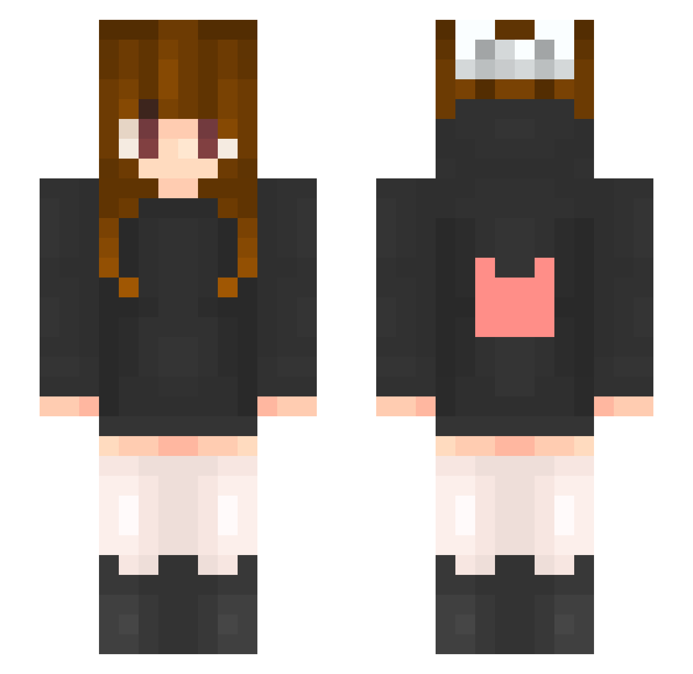 samiiau Minecraft skin, front and back view