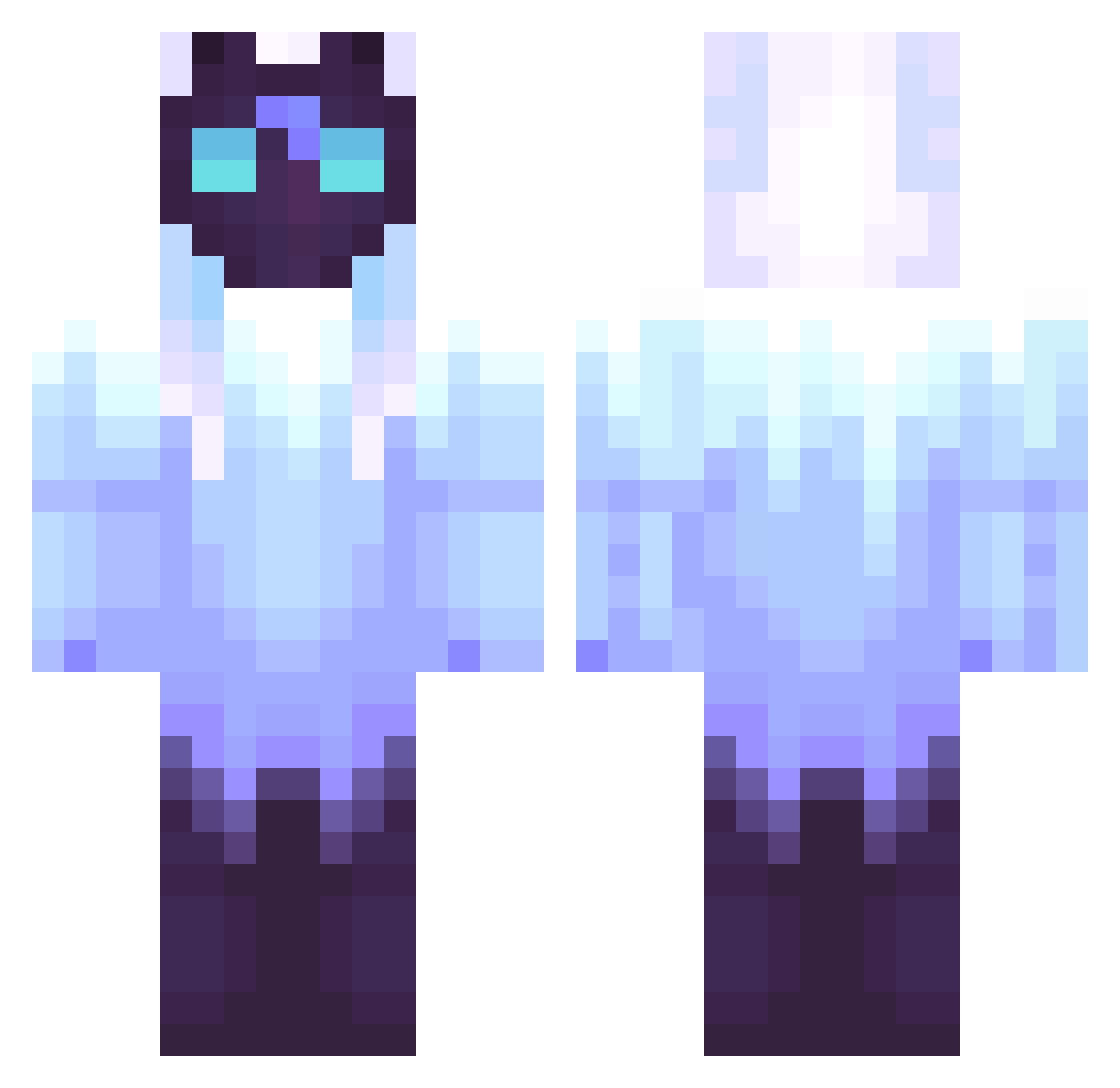 lil_kiimz Minecraft skin, front and back view