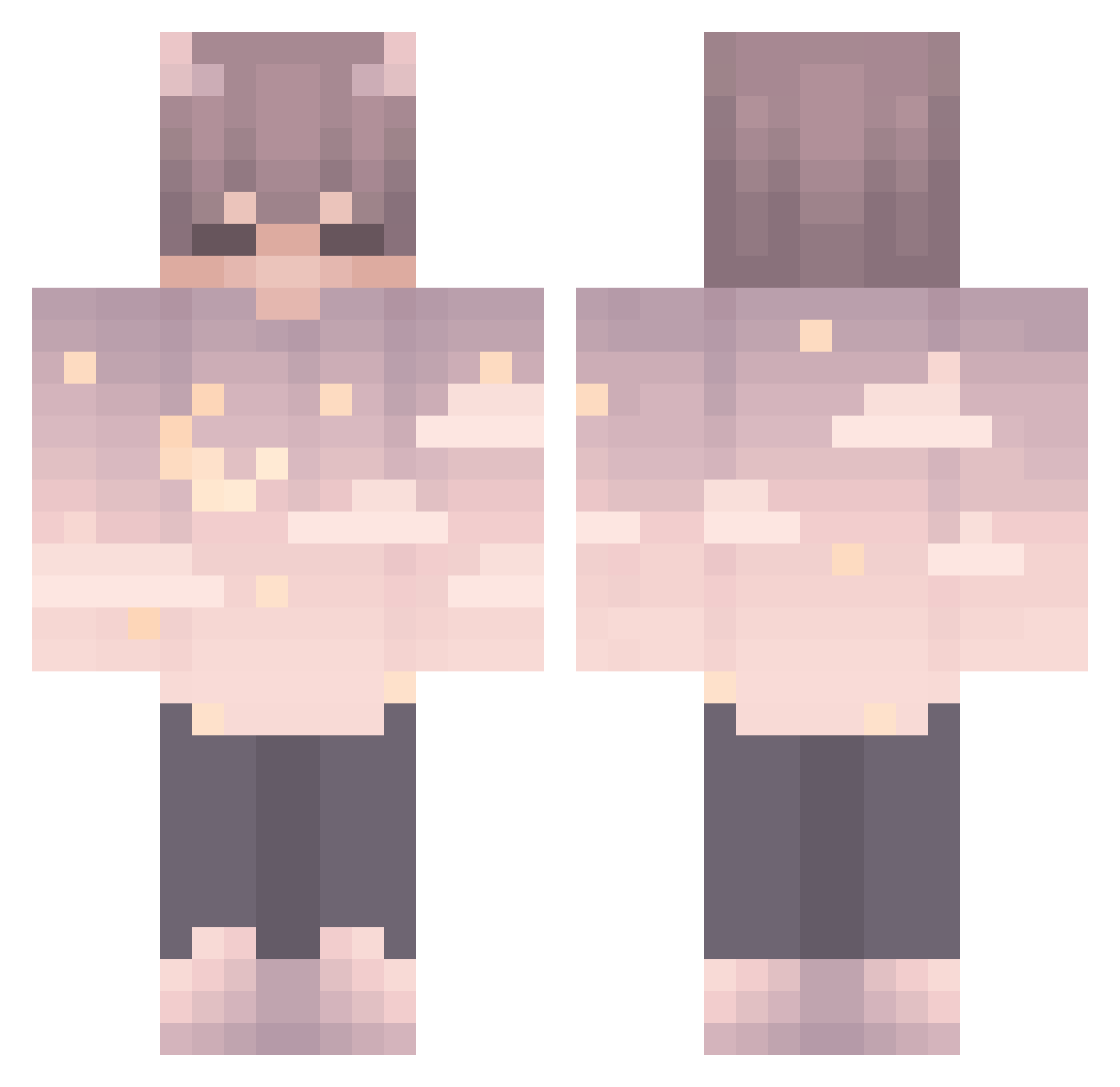 Babiskaa Minecraft skin, front and back view