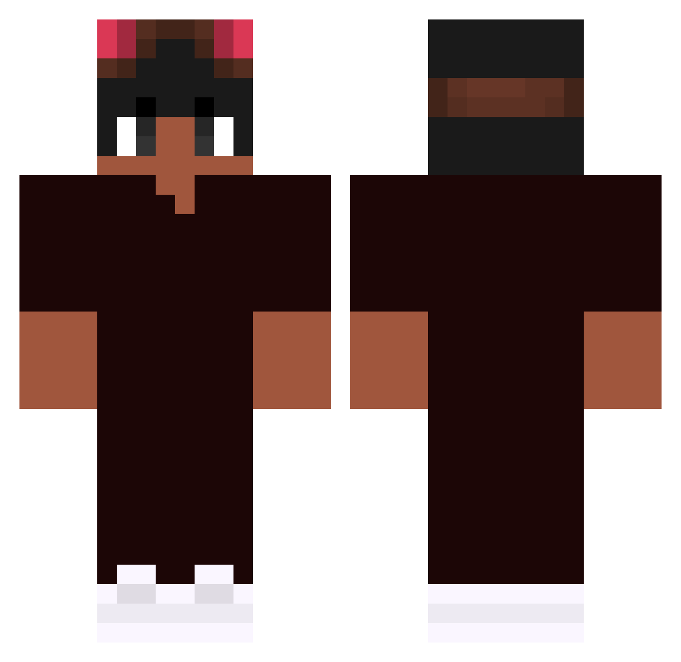 Avenlith Minecraft skin, front and back view