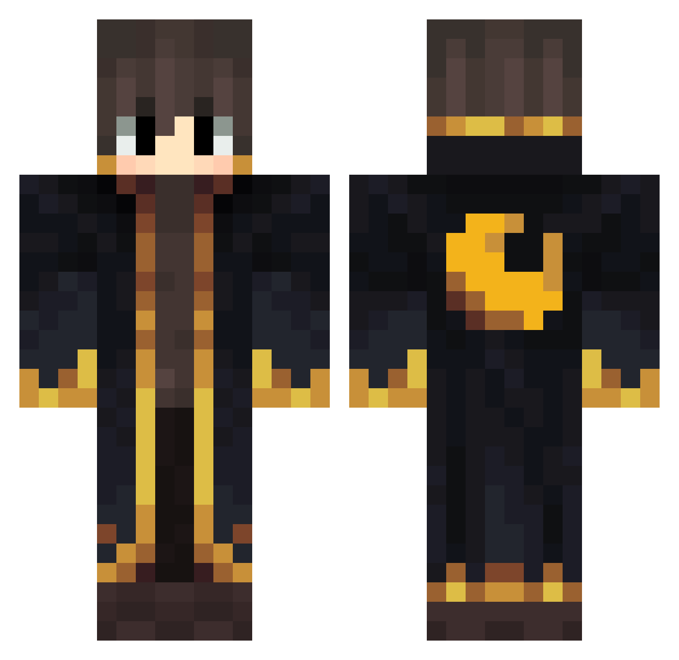 un_hakin_sauvage Minecraft skin, front and back view