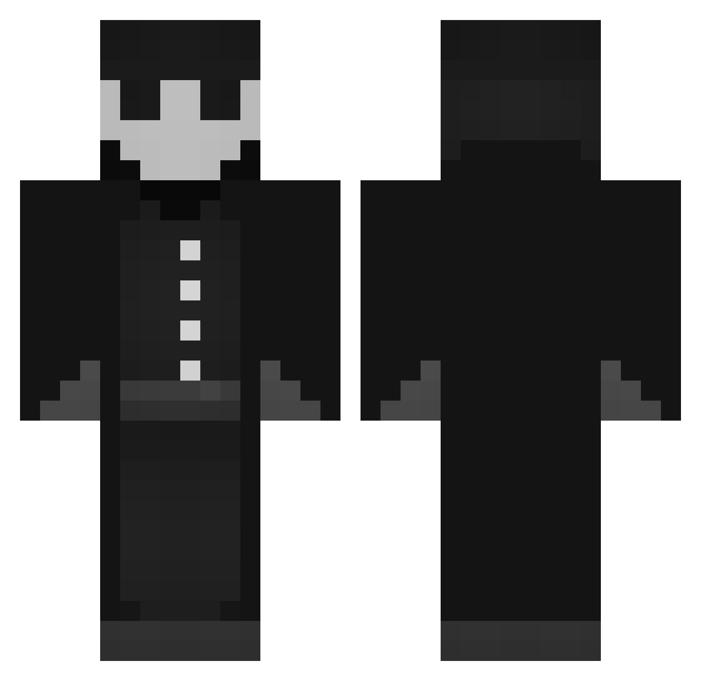 loololololol Minecraft skin, front and back view