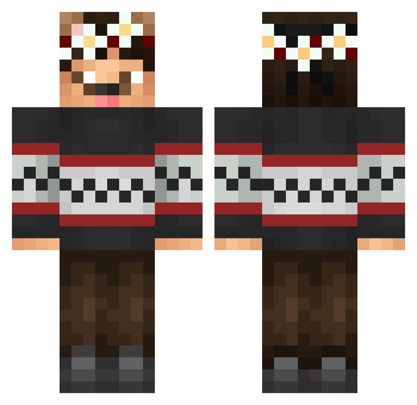 Vyus_ Minecraft skin, front and back view