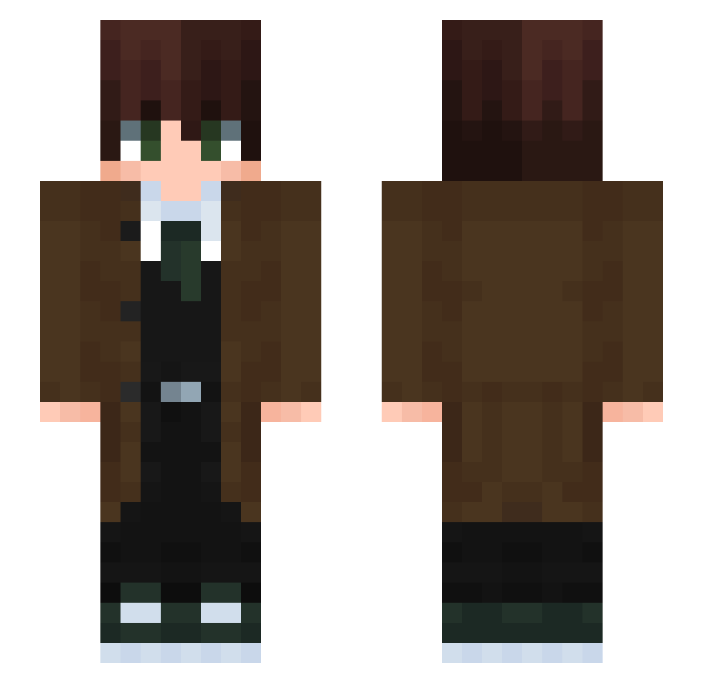 SlavicBog Minecraft skin, front and back view