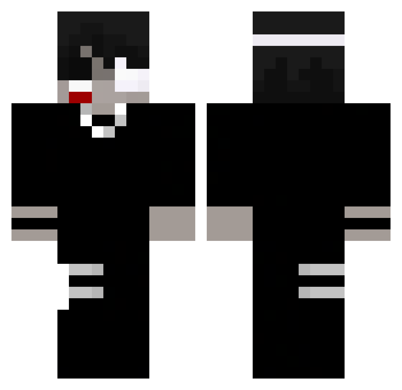 snoopyys Minecraft skin, front and back view