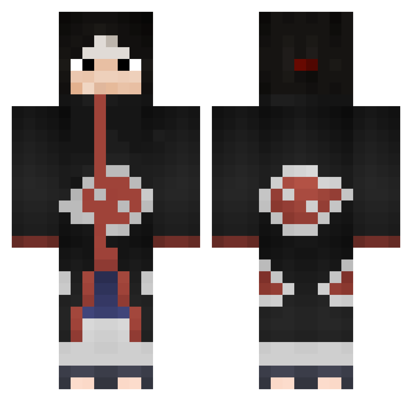 Sceptix_AP Minecraft skin, front and back view