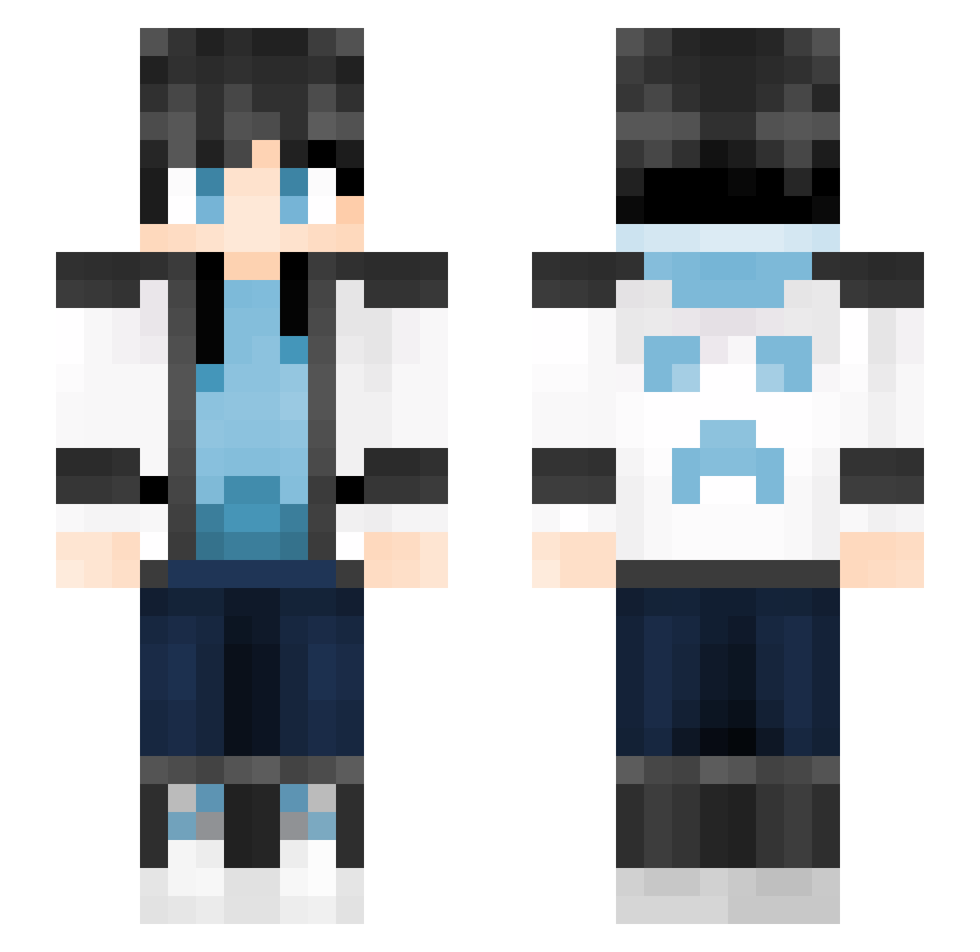 Seifuluto Minecraft skin, front and back view