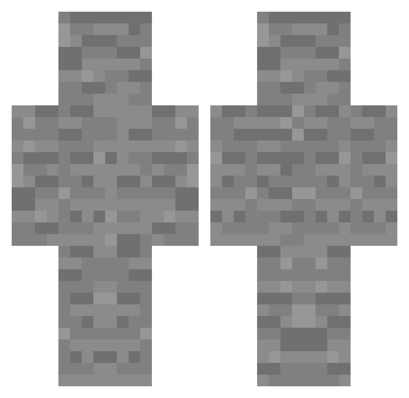 qwxv Minecraft skin, front and back view