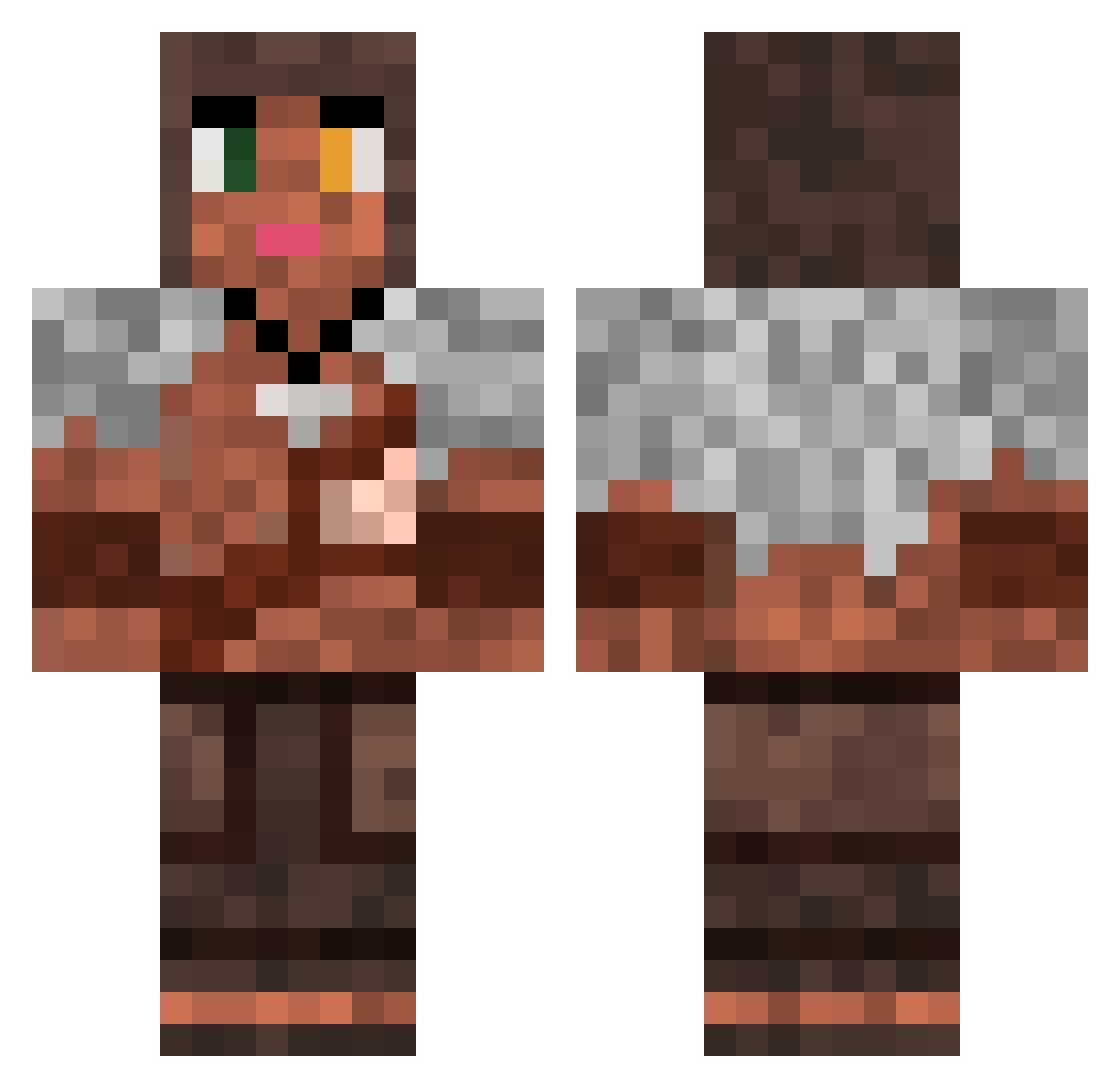 WhatIsTheProblem Minecraft skin, front and back view
