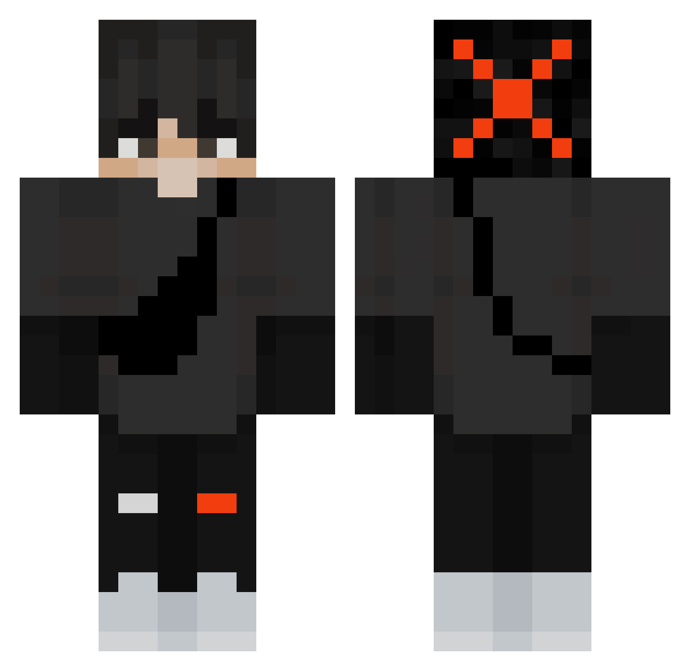 Xrey568 Minecraft skin, front and back view