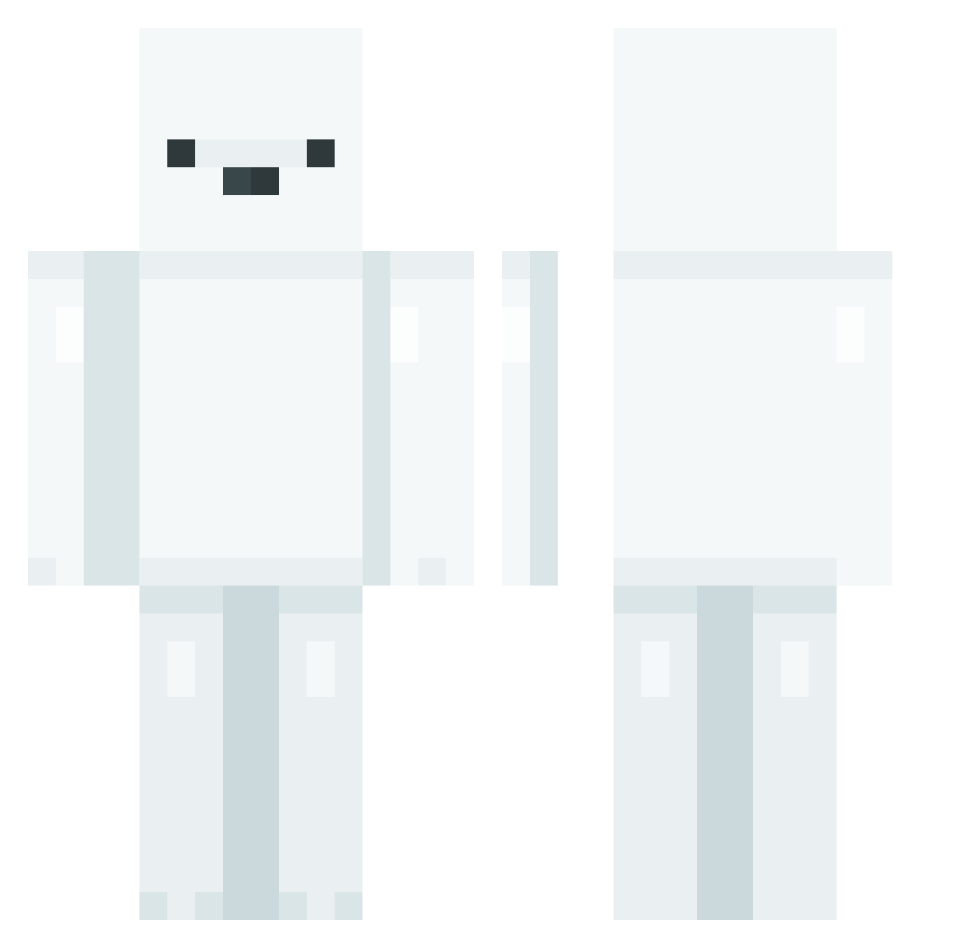 mibidi Minecraft skin, front and back view