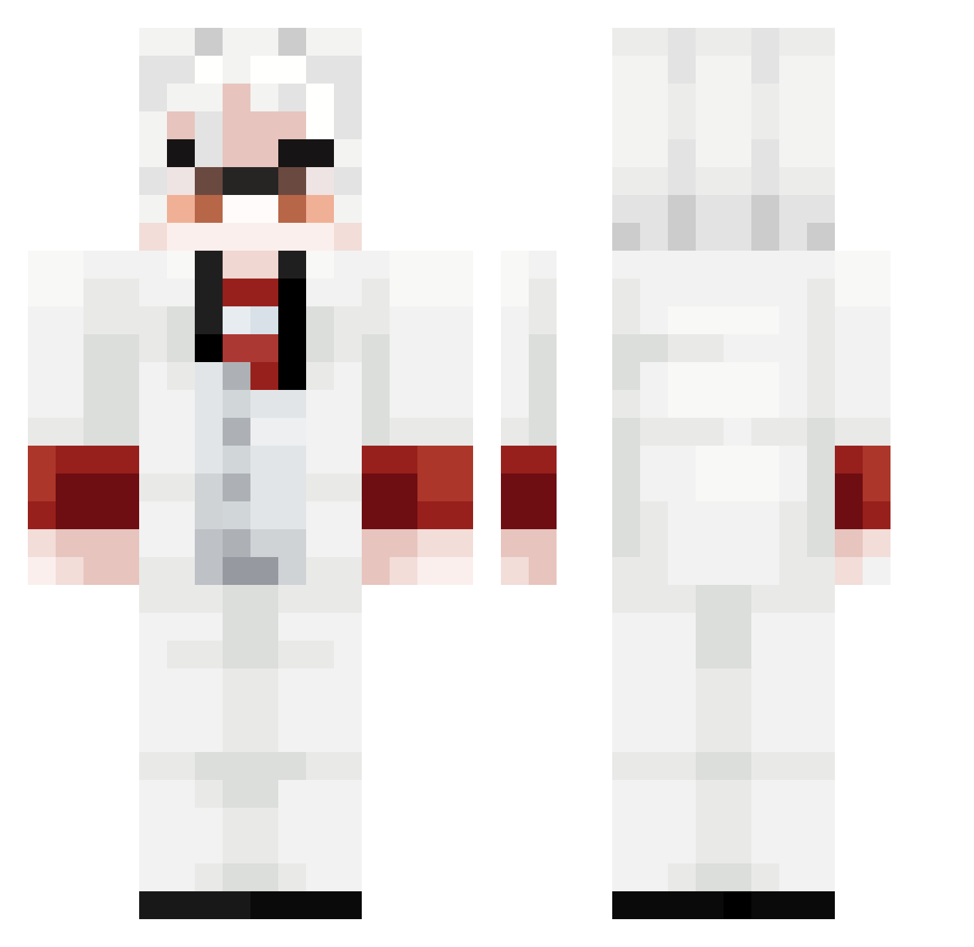 MiniFelo Minecraft skin, front and back view