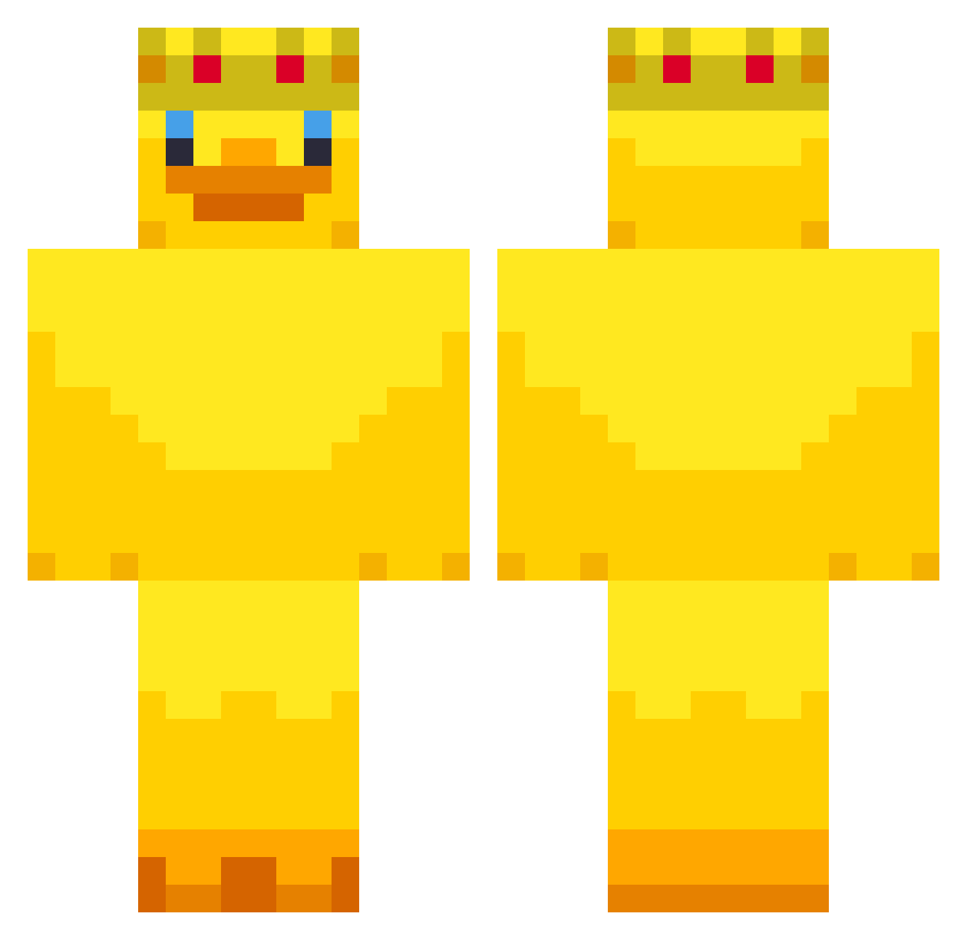 Romanxkartz Minecraft skin, front and back view
