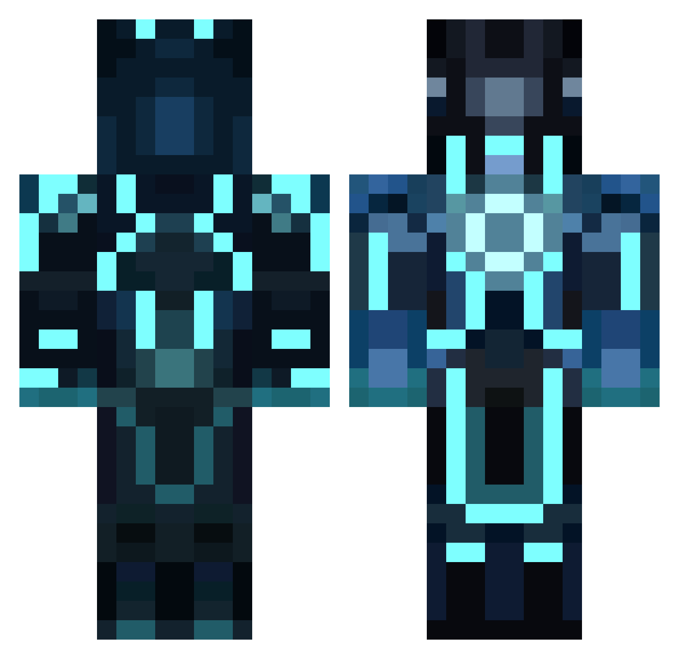 drewsimm Minecraft skin, front and back view