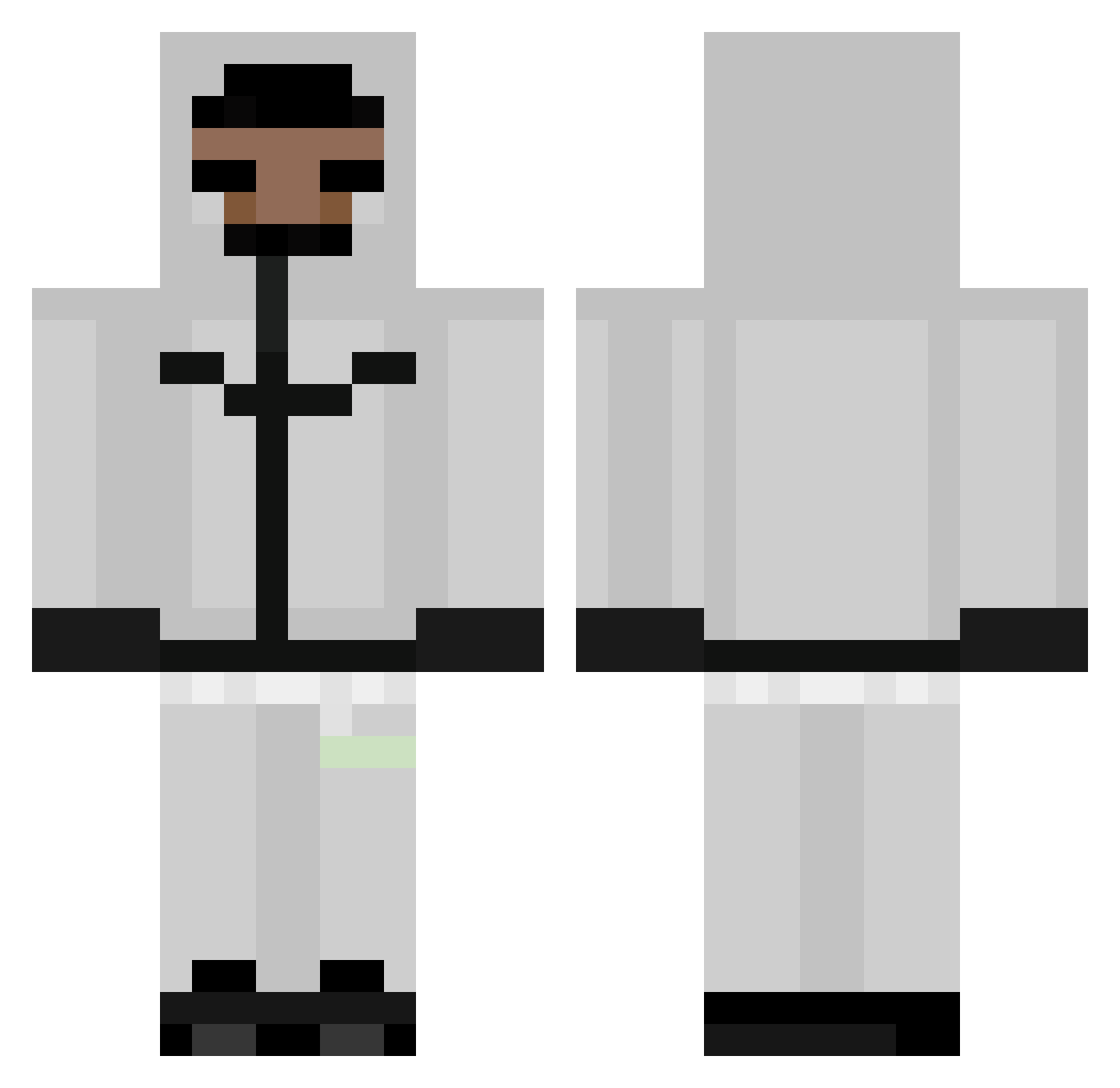 Entity_2069 Minecraft skin, front and back view