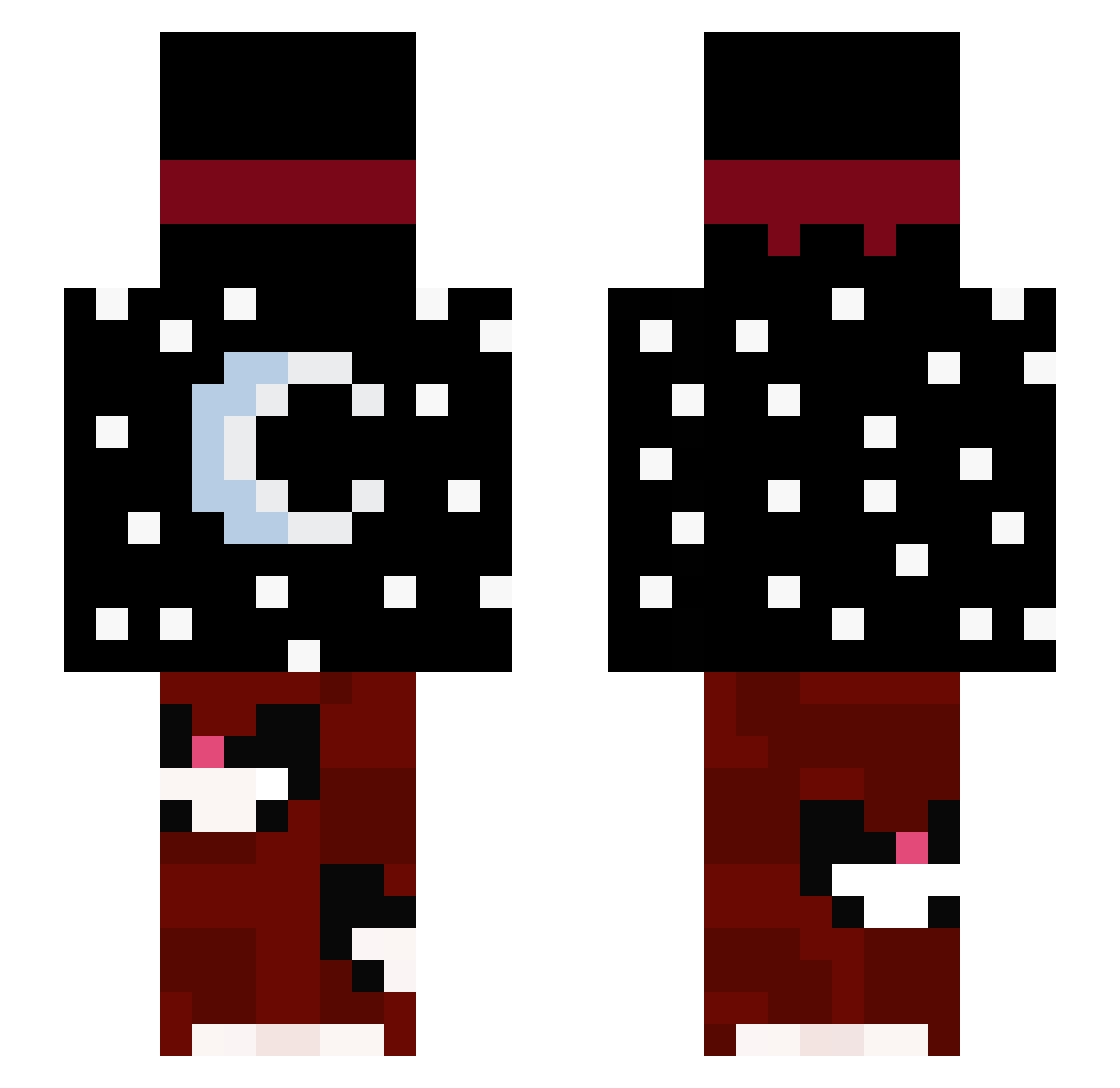 Filip0907 Minecraft skin, front and back view