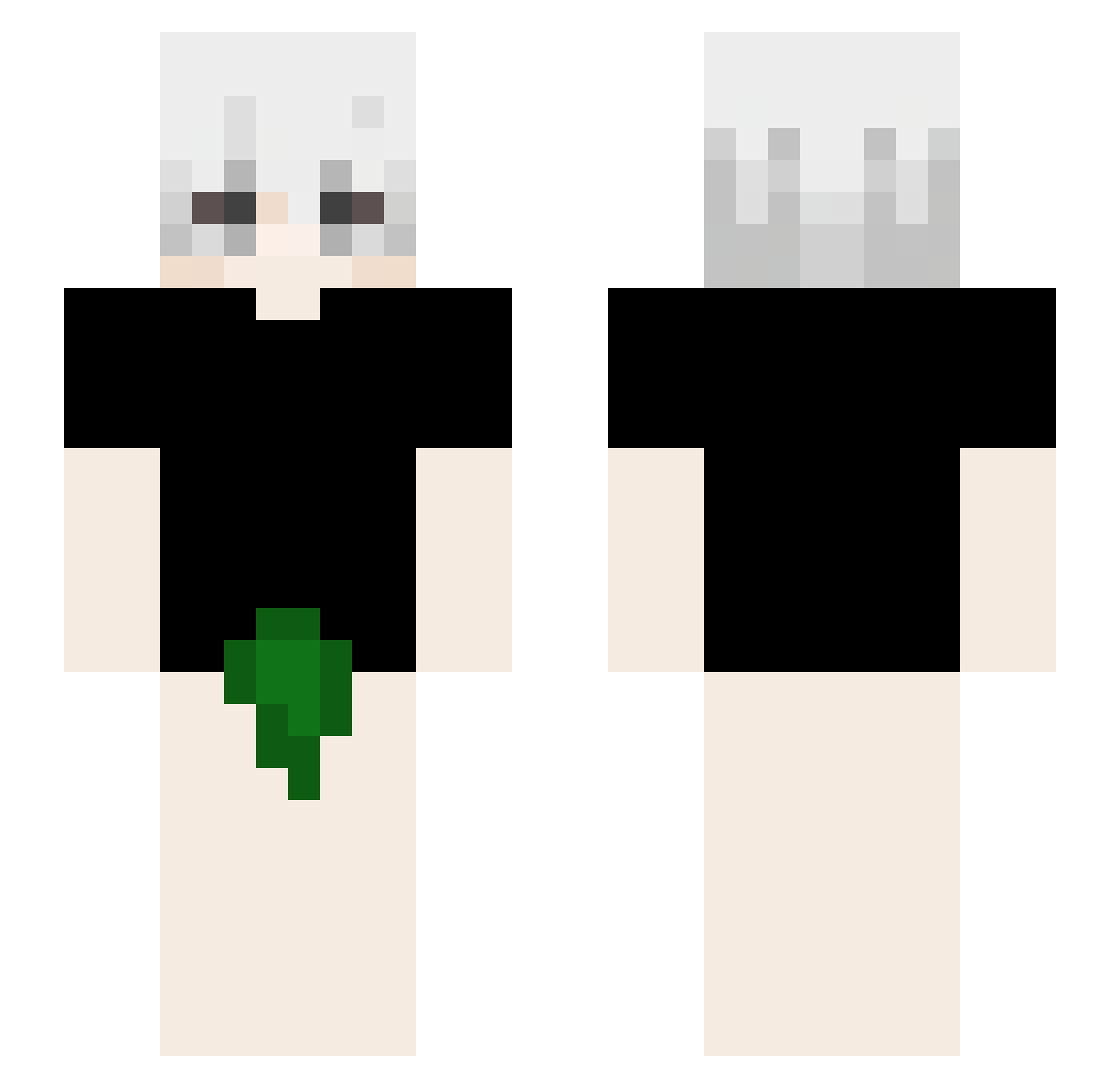 Tak4a Minecraft skin, front and back view