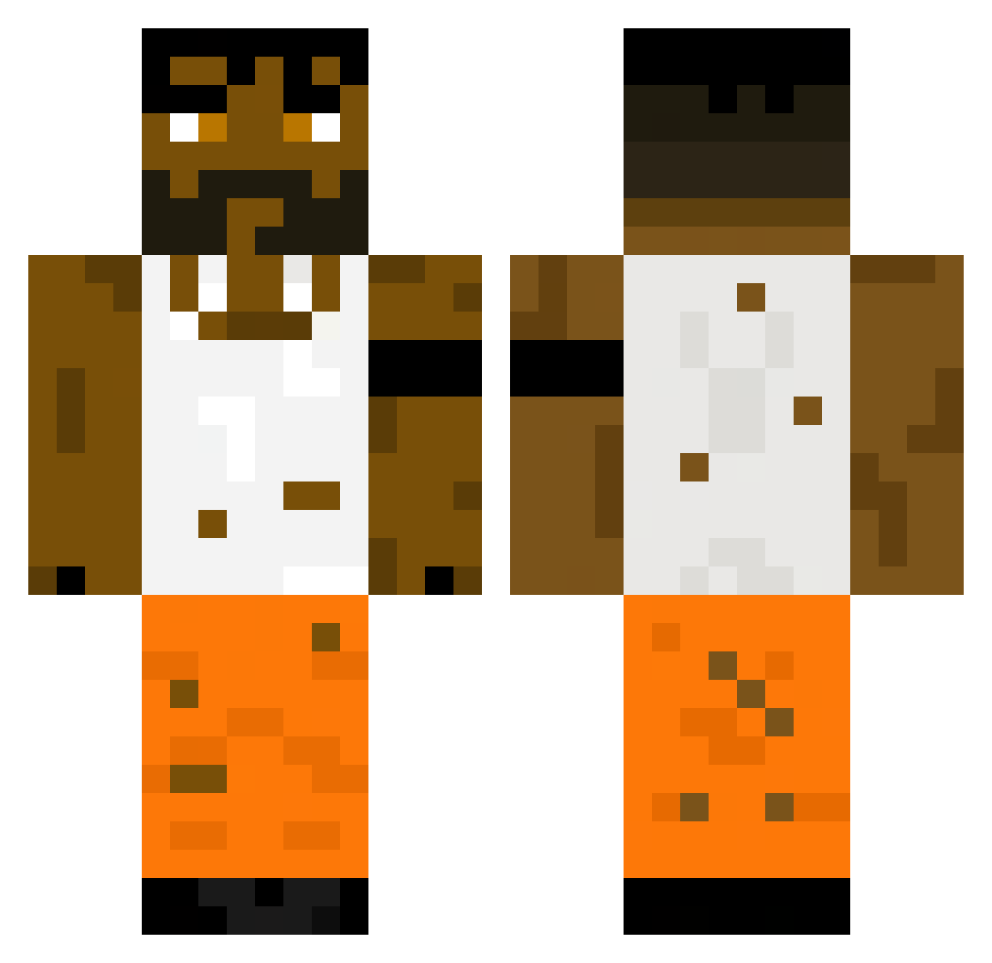 CyberBoy166 Minecraft skin, front and back view