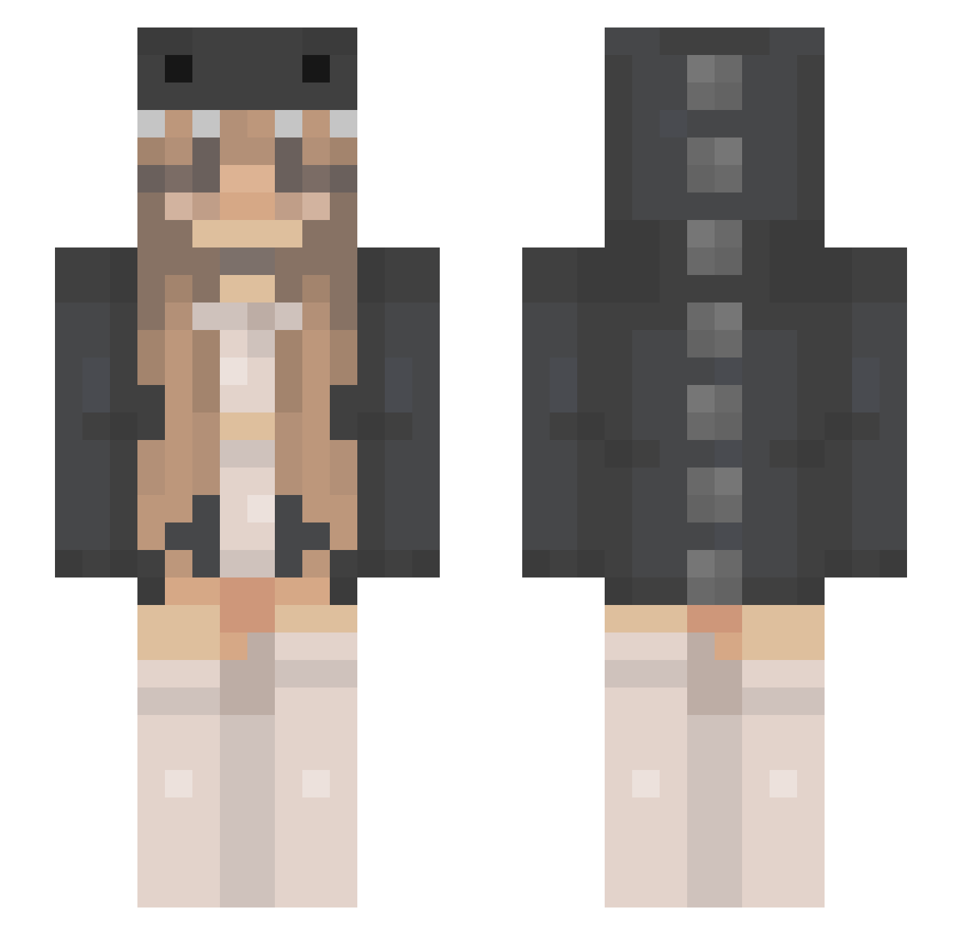 tu_tyskaa Minecraft skin, front and back view