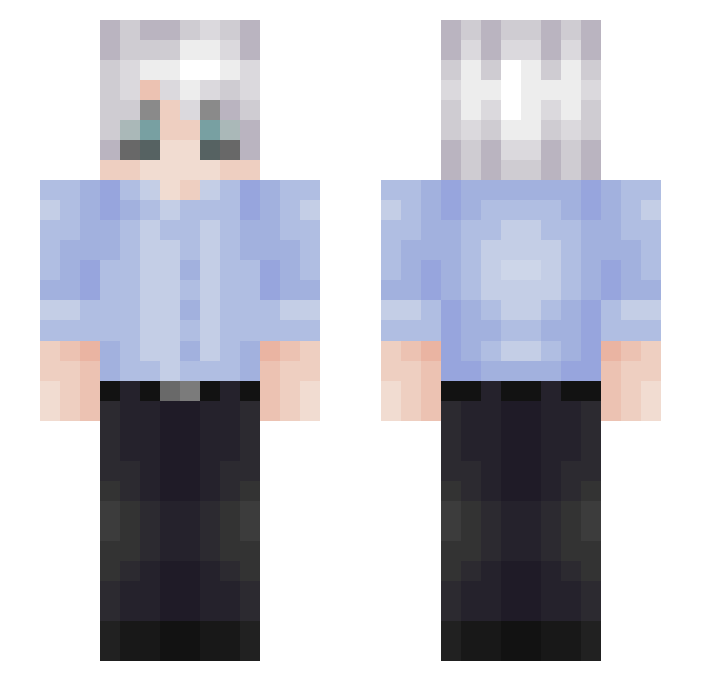 Goju Minecraft skin, front and back view
