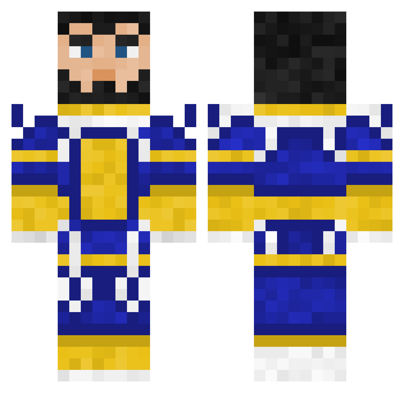 Yingan Minecraft skin, front and back view